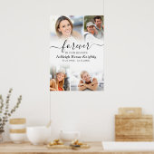 Herdenkingsmonument 4 foto's Voor altijd in onze h Poster (Keuken)