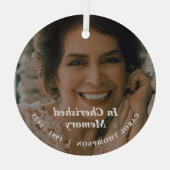 Herdenkingsmonument Glas Ornament (Achterkant)