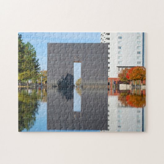 Herdenkingsmonument in Oklahoma Legpuzzel (Horizontaal)