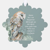 Herdenkingsmonument Keepsake Barn Owl Bird Ornament Kaart (Achterkant)