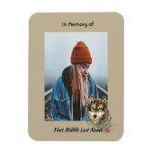 Herdenkingsmonument Keepsake Waterverf Wolf Animal Magneet (Verticaal)