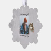 Herdenkingsmonument Keepsake Waterverf Wolf Animal Ornament Kaart (Links)