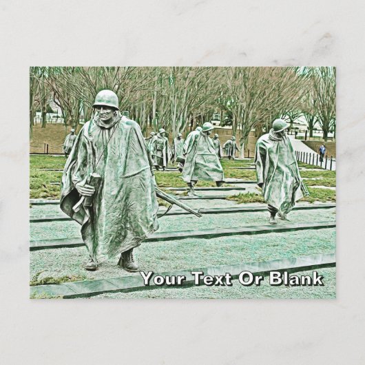 Herdenkingsmonument Koreaanse Oorlog Briefkaart (Voorkant)