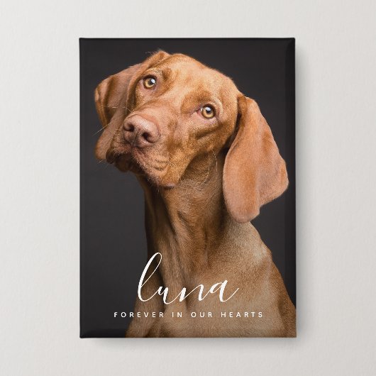 Herdenkingsmonument Pet Photo Button (Voorkant)