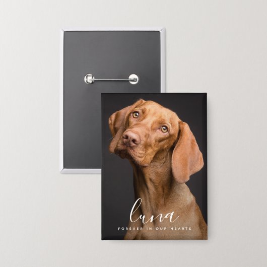 Herdenkingsmonument Pet Photo Button (Voorkant / Achterkant)