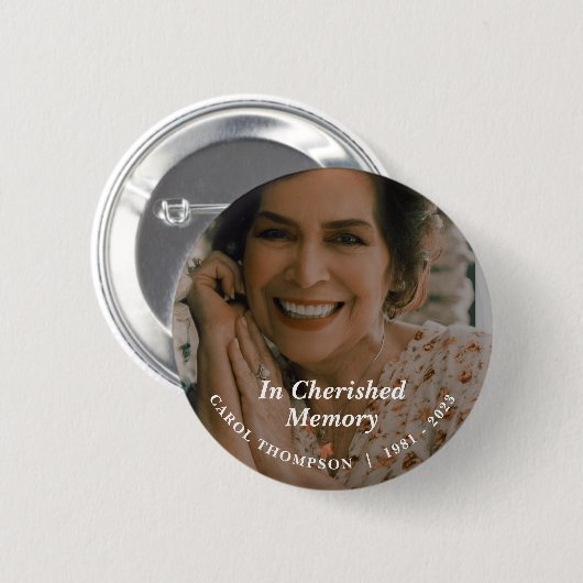 Herdenkingsmonument Ronde Button 5,7 Cm (Voorkant /achterkant)