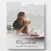 Herdenkingsmonument rouw in liefdevolle herinnerin fotoplaat (Voorkant)