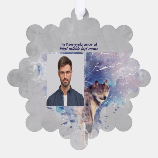 Herdenkingsmonument ter nagedachtenis aan Wolf Ornament Kaart (Achterkant)