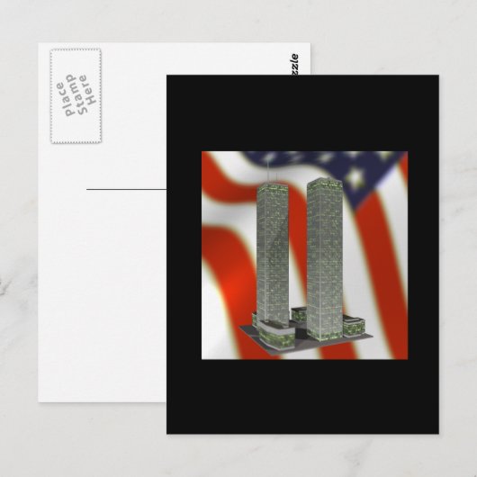 Herdenkingsmonument Twin Tower Briefkaart (Voorkant / Achterkant)