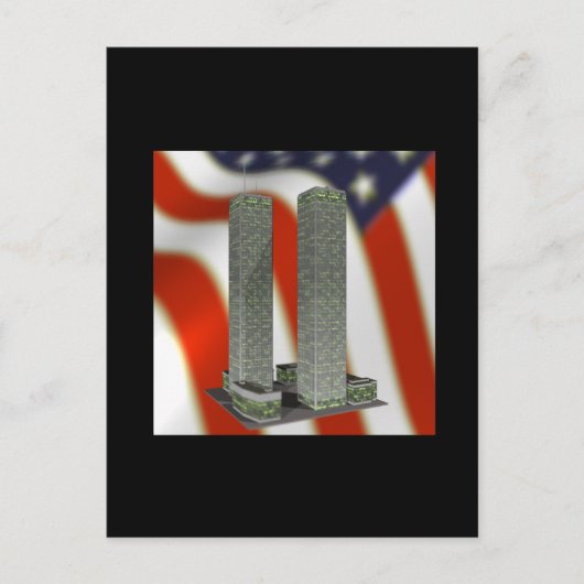 Herdenkingsmonument Twin Tower Briefkaart (Voorkant)