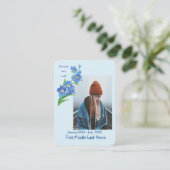 Herdenkingsmonument Vergeet-me-niet-bloem Visitekaartje (Staand voorkant)