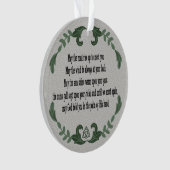 Herdenkingsmonument voor Ierse "Blessing Loving Me Ornament (voorkant)