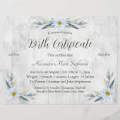 Herdenkingsnieuwe geboortecertificaat voor baby-vo (Voorkant)