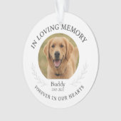 Herdenkingsornament met tekst 'In Loving Memory' v Ornament (voorkant)