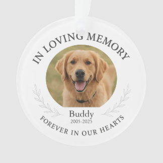 Herdenkingsornament met tekst 'In Loving Memory' v Ornament