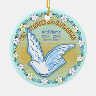 Herdenkingsornament 'Ter nagedachtenis aan' Keramisch Ornament