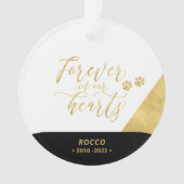 Herdenkingsornament van Black & Gold Pet Dog Ornament (voorkant)
