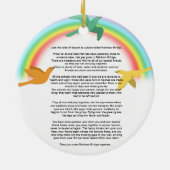 Herdenkingsornament van de regenboogbrug keramisch ornament (Achterkant)