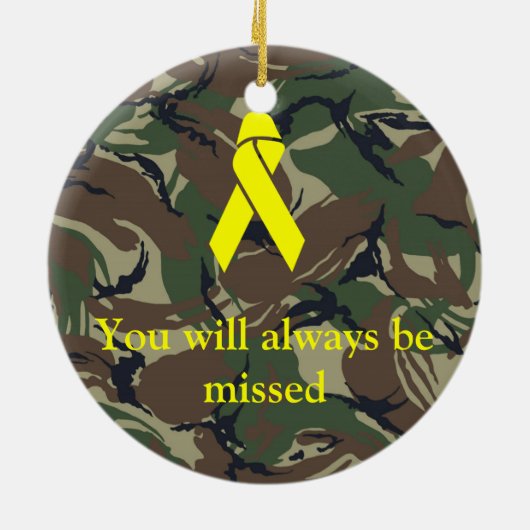 herdenkingsornamenten voor kerst keramisch ornament (Achterkant)