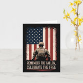 Herdenkingspatriottische vlagontwerp Veterans Day Kaart (Gele Bloem)