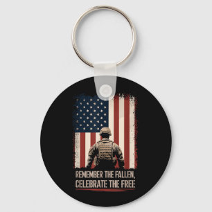 Herdenkingspatriottische vlagontwerp Veterans Day  Sleutelhanger