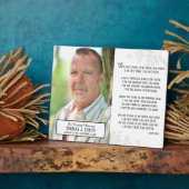 Herdenkingsplaquette Don't Stand at My Grave and W Fotoplaat (Zijkant)