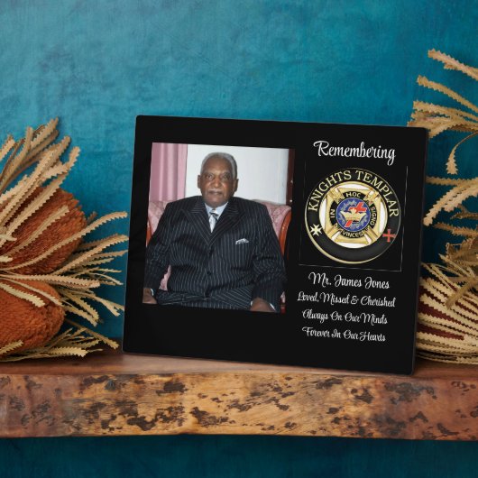 Herdenkingsplaquette van de Tempeliers Fotoplaat (Zijkant)