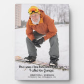 Herdenkingsplaquette voor grootvader fotoplaat (voorkant)