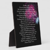 Herdenkingsplaquette voor veteranen gedicht fotoplaat (Zijkant)