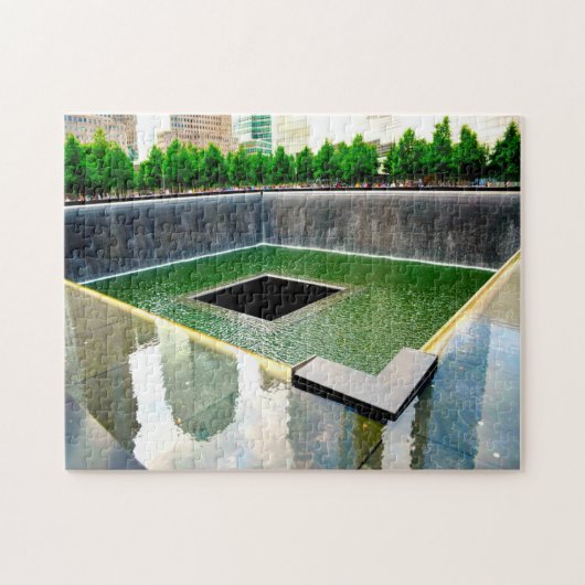 Herdenkingsplek Ground Zero New York. Legpuzzel (Horizontaal)