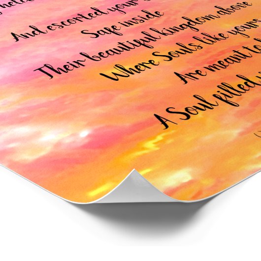 herdenkingspoëzie poster - Hemel werd goud (Hoek)