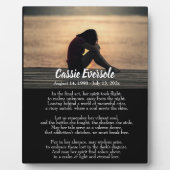 Herdenkingspoëzie voor verslaving met donkere tafe fotoplaat (Voorkant)