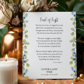 Herdenkingsposter met rouwgedicht Land of Light Poster
