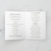 Herdenkingsprogramma met foto voor rouwdienst kaart (Binnen)