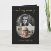 Herdenkingsprogramma met foto voor rouwdienst kaart (Voorkant)