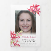 Herdenkingsprogramma rode juwel orchidee drieluik uitnodiging (Cover)