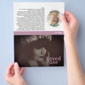 Herdenkingsprogramma voor een geliefde flyer (Hand)