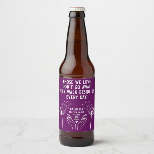 Herdenkingsreceptie Bier Etiket (Voorkant)
