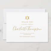 Herdenkingsrouw Gouden Ster van David Joods Eenvou Bedankkaart (Voorkant)