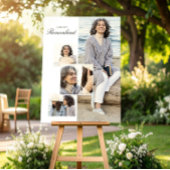 Herdenkingsrouw Minimalistische Fotocollage voor M Poster