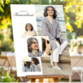 Herdenkingsrouw Minimalistische Fotocollage voor M Poster