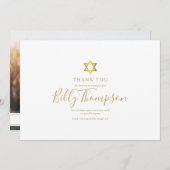 HerdenkingsrouwfotoDavidster Joods  Bedankkaart (Voorkant / Achterkant)