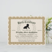 Herdenkingssouvenir Voetafdruk Geboortecertificaat (Staand voorkant)