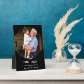 Herdenkingstableau voor vader met voetstuk fotoplaat (Zijkant)