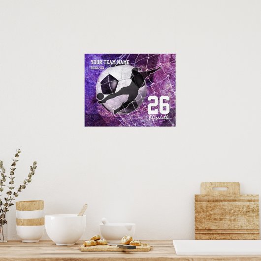 Herdenkingsteam voor meisjes: paars poster (Keuken)