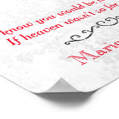 Herdenkingsteken 2 - Deep Red Rose Huwelijk Poster (Hoek)