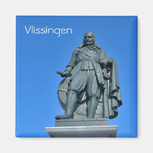 Herdenkingsteken Michiel de Ruyter in de stad Vlis Magneet