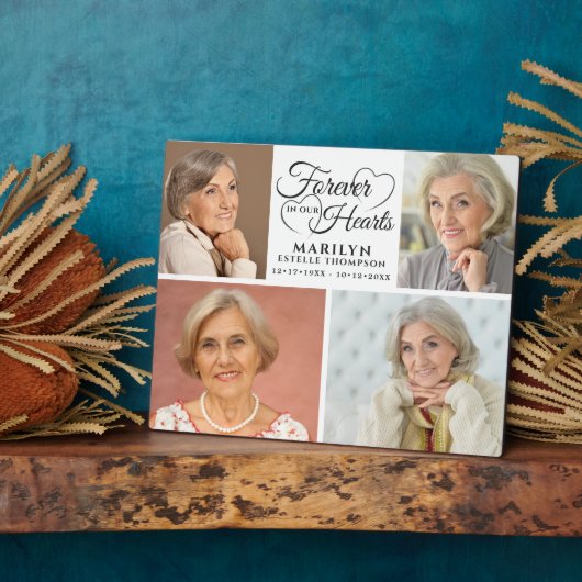 Herdenkingstele VOOR ALTJD IN ONZE HARTEN 4 Foto A Fotoplaat (Zijkant)