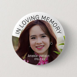 Herdenkingstribute Modern Ter nagedachtenis Ronde Button 5,7 Cm
