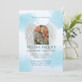 Herdenkingsuitnodiging Template – Engel Ontwerp Kaart (Staand voorkant)